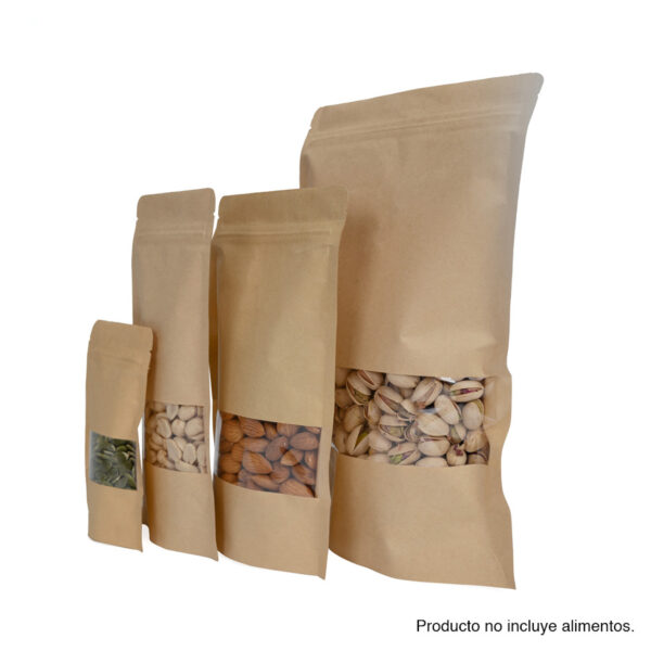 Bolsa doypack de papel kraft, para Alimentos