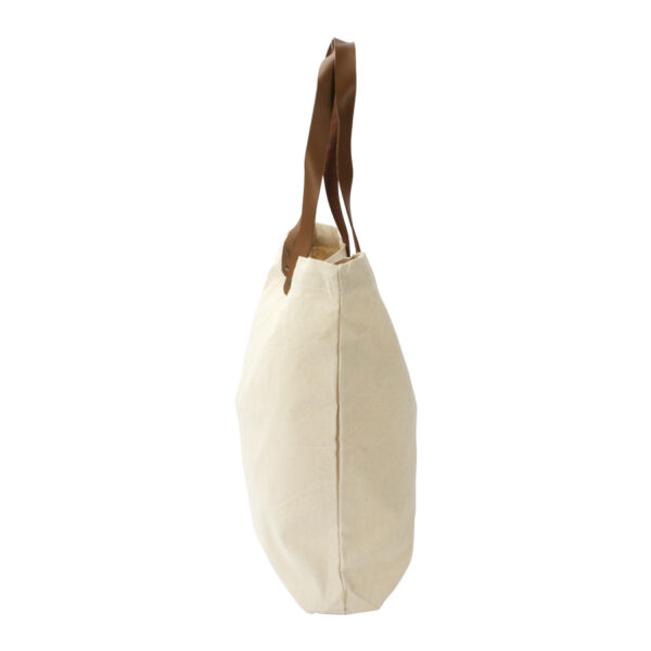 Bolsa de Compras 10oz Canvas asas Cuero - Imagen 6