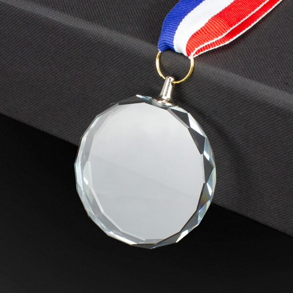Medalla Cristal "Diamond" con cinta tricolor - Imagen 5