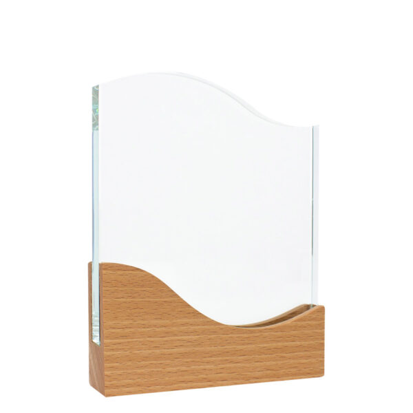 Trofeo Galvano de Madera y Cristal "Wave" - Imagen 2