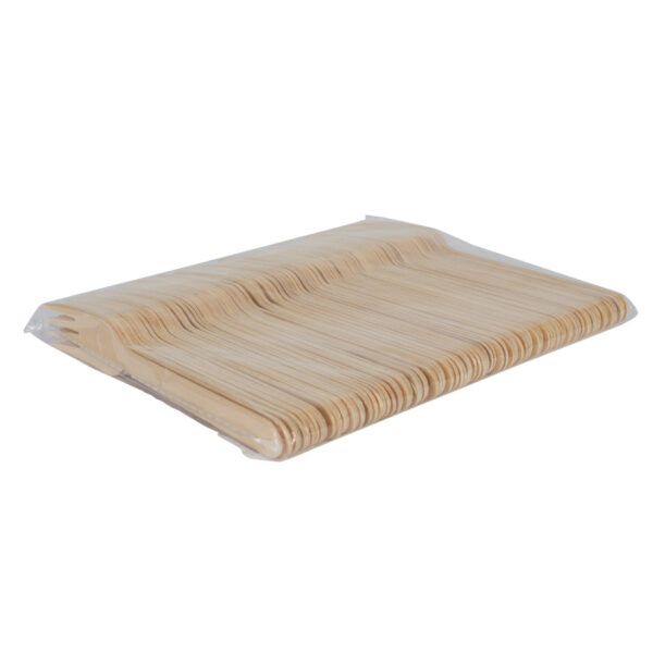 Bolsa con 100 tenedores de madera de Abedul - Imagen 4
