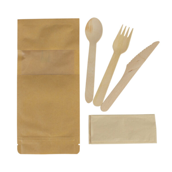 Set de cubiertos Sustentable bolsa ZIP - Imagen 3