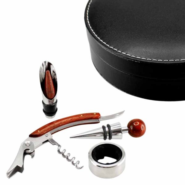 Set de Vino de PU Negro - Imagen 3