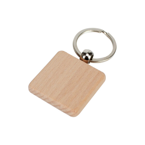 Llavero Cuadrado de Madera - Imagen 2
